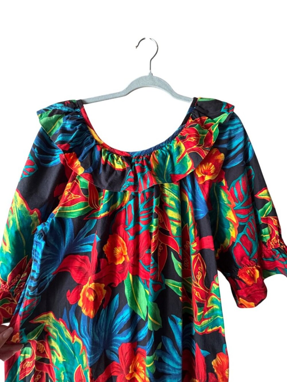 Hilo Hattie Hawaiian Original Womens Floral Maxi Dress Size L Multicolor Cotton - Picture 3 of 12